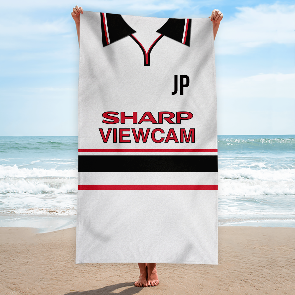 Man Utd - 1999 - Away Shirt - Personalised Vintage Beach Towel 