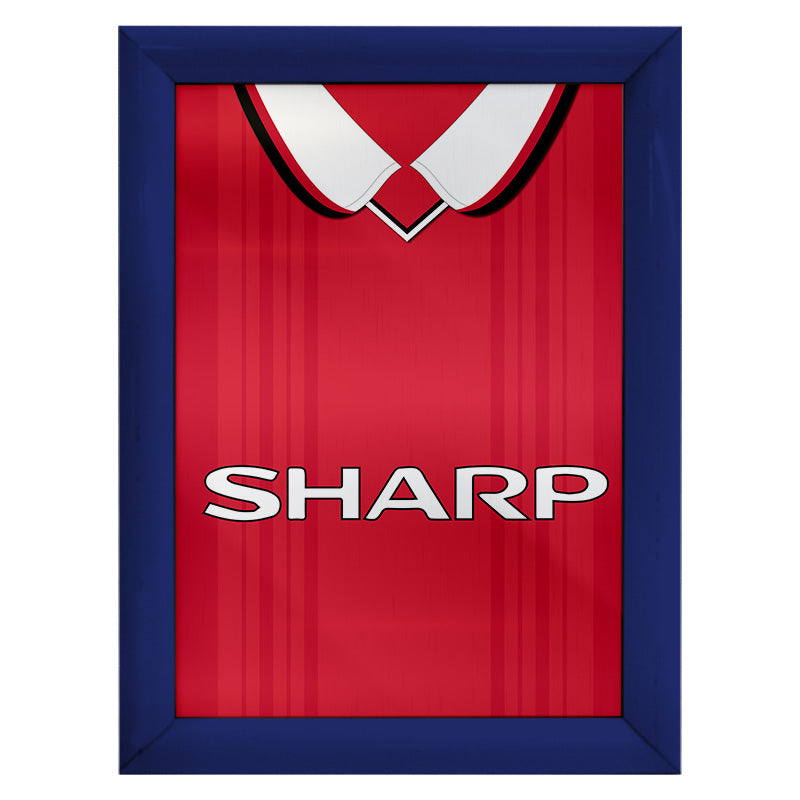 Personalised Man United - 1999 Home Shirt - A4 Metal Sign Plaque