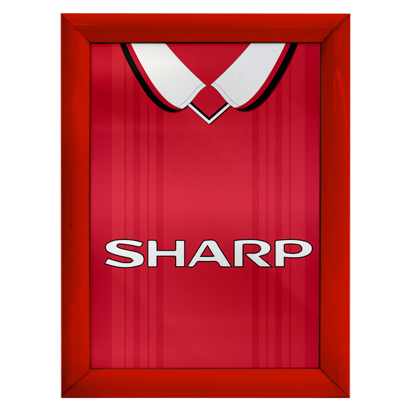 Personalised Man United - 1999 Home Shirt - A4 Metal Sign Plaque