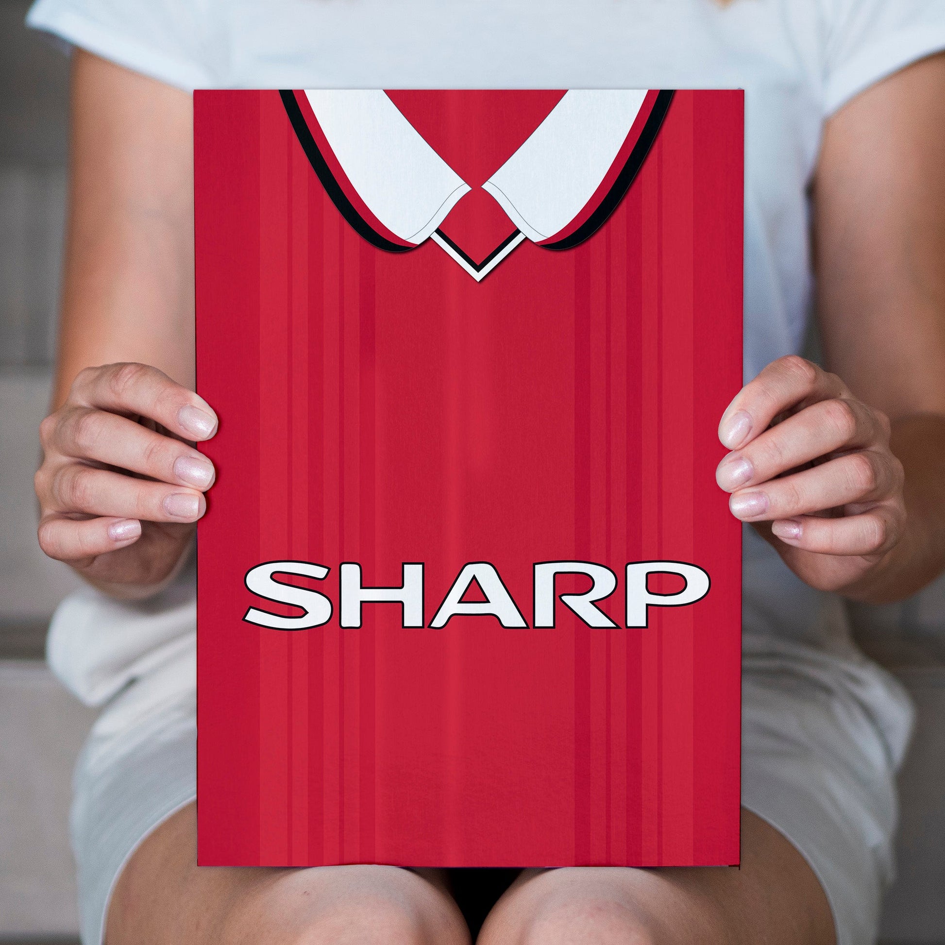 Personalised Man United - 1999 Home Shirt - A4 Metal Sign Plaque