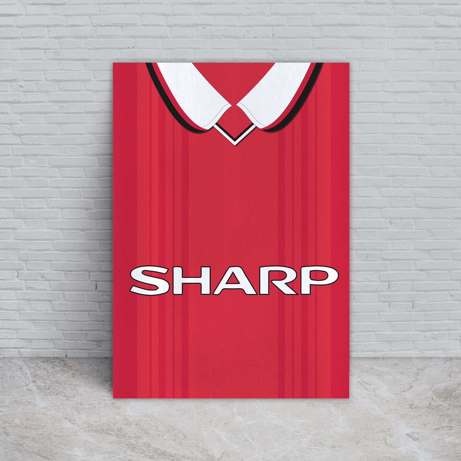 Personalised Man United - 1999 Home Shirt - A4 Metal Sign Plaque