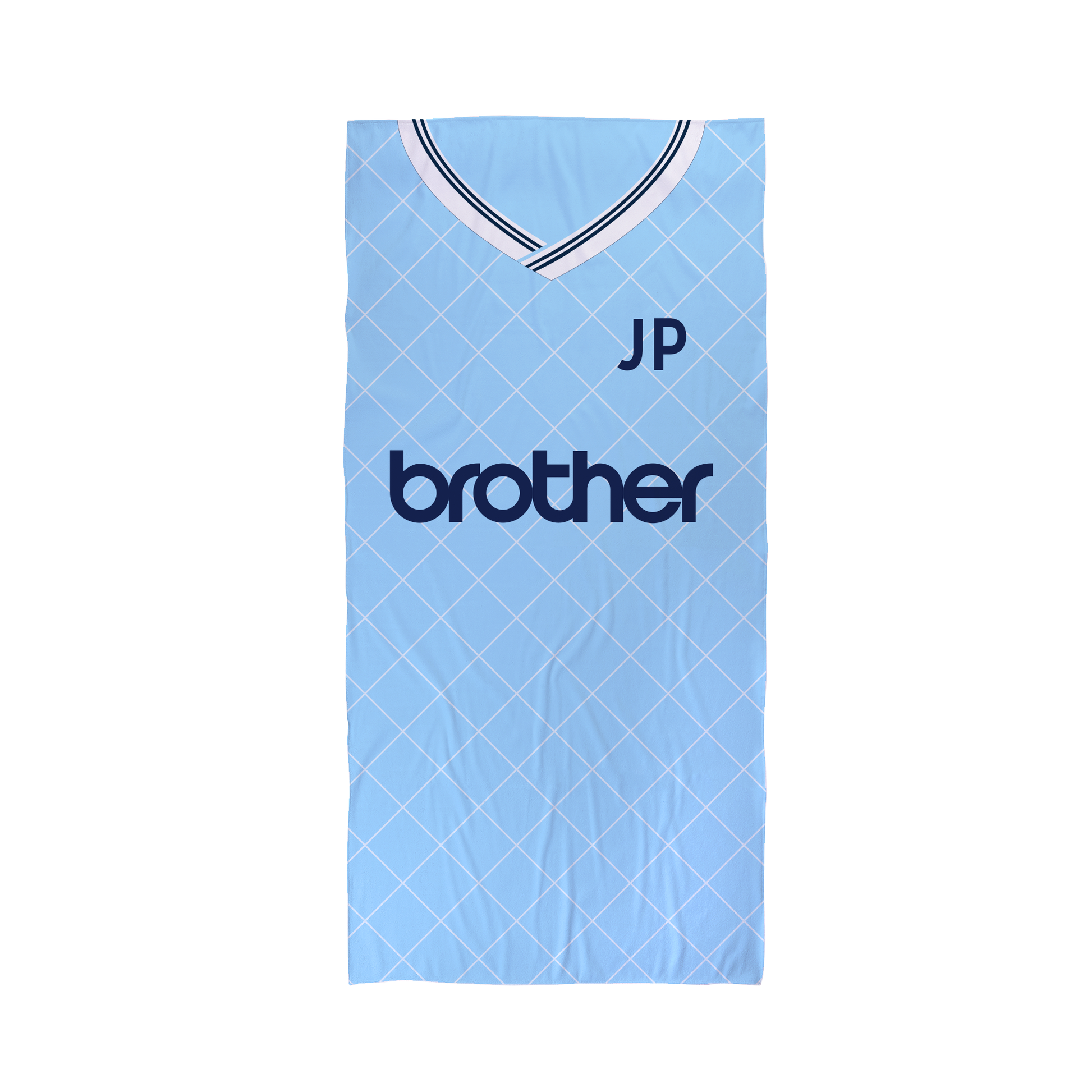 Man City FC - 1988 Home Shirt - Personalised Vintage Beach Towel