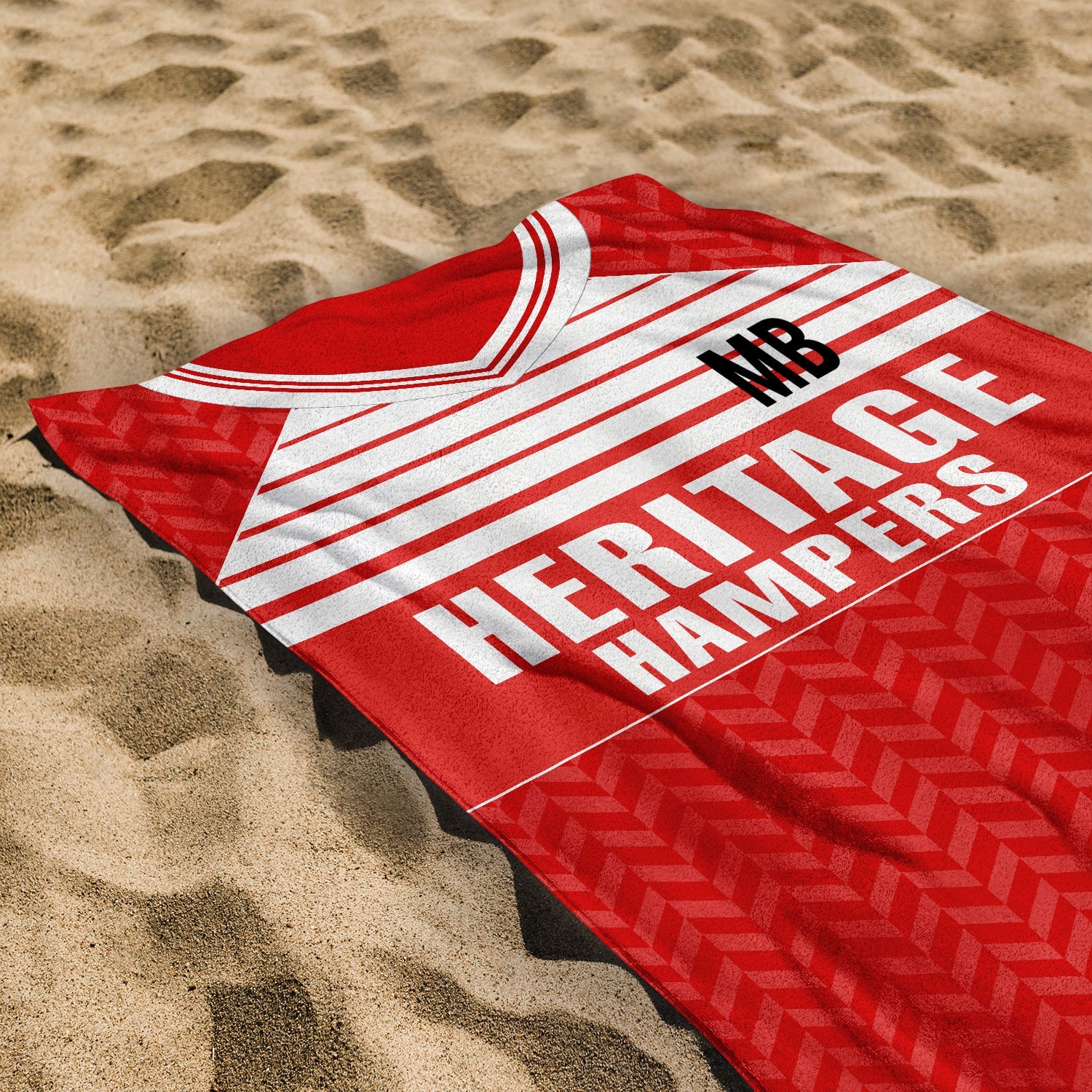 Middlesbrough - 1990 Home Shirt - Personalised Retro Beach Towel - 150cm x 75cm