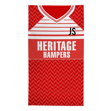 Middlesbrough - 1990 Home Shirt - Personalised Retro Lightweight, Microfibre Beach Towel - 150cm x 75cm