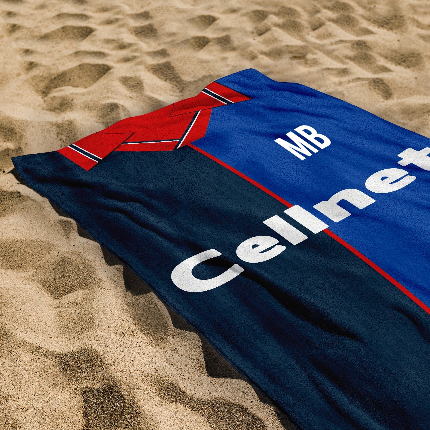 Middlesbrough - 1997 Away Shirt - Personalised Retro Beach Towel - 150cm x 75cm