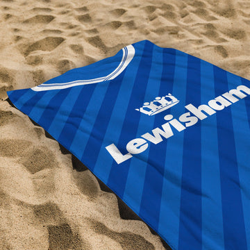 The Lions - 1987 Home Shirt - Personalised Lightweight, Microfibre Retro Beach Towel - 150cm x 75cm