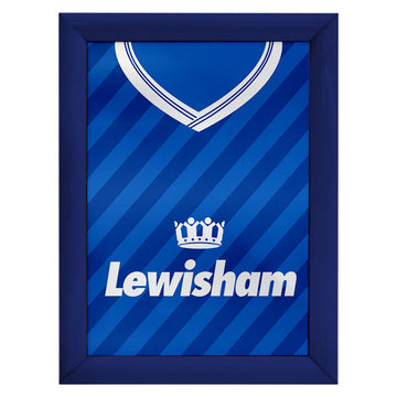 Personalised Millwall- 1987 Home Shirt - A4 Metal Sign Plaque - Frame Options Available