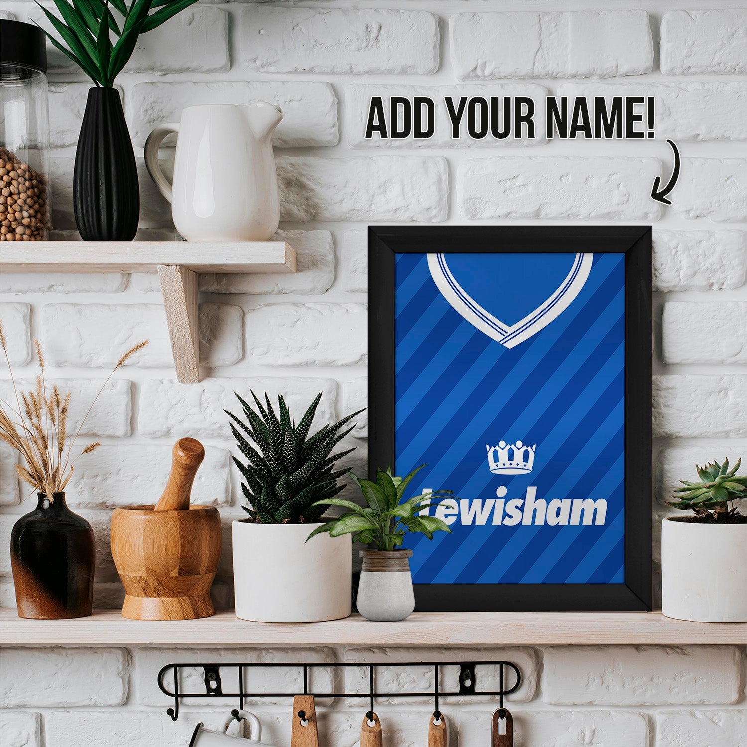 Personalised Millwall - 1987 Home Shirt - A4 Metal Sign Plaque