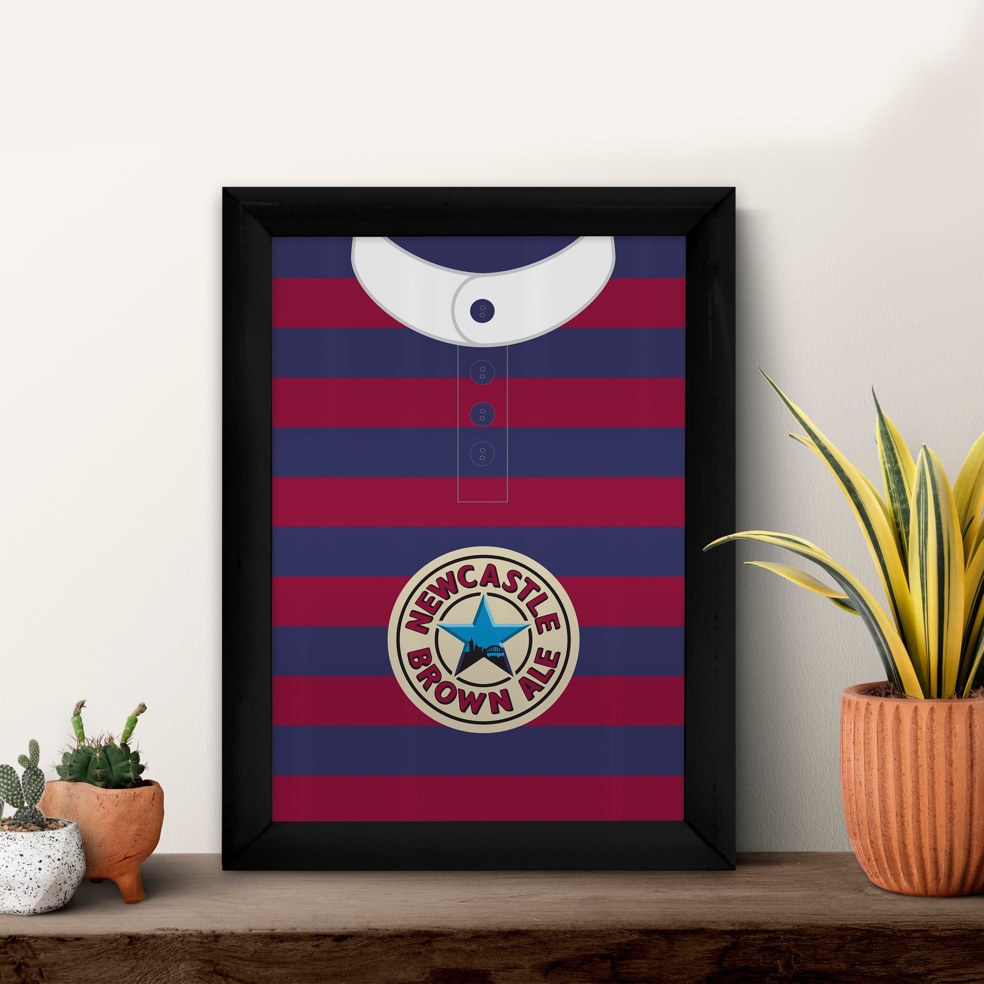 Personalised Newcastle 1996 Away Shirt - A4 Metal Sign Plaque