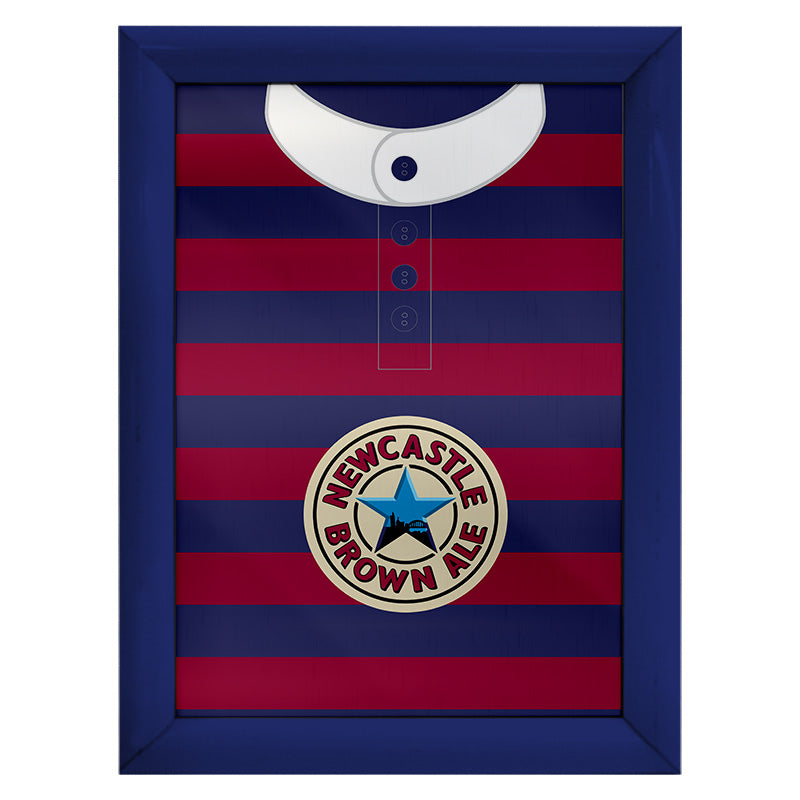 Personalised Newcastle 1996 Away Shirt - A4 Metal Sign Plaque