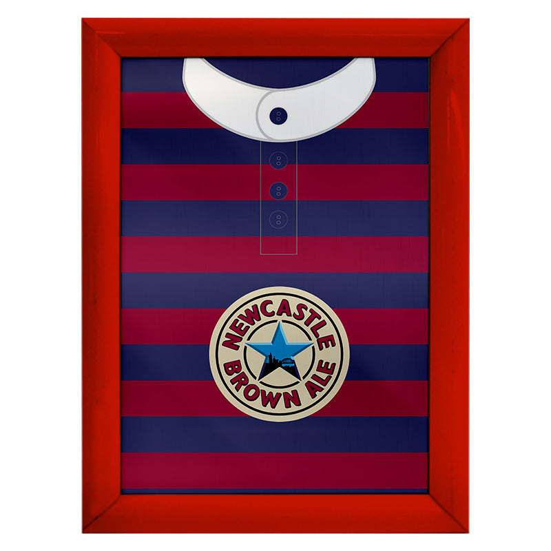 Personalised Newcastle 1996 Away Shirt - A4 Metal Sign Plaque