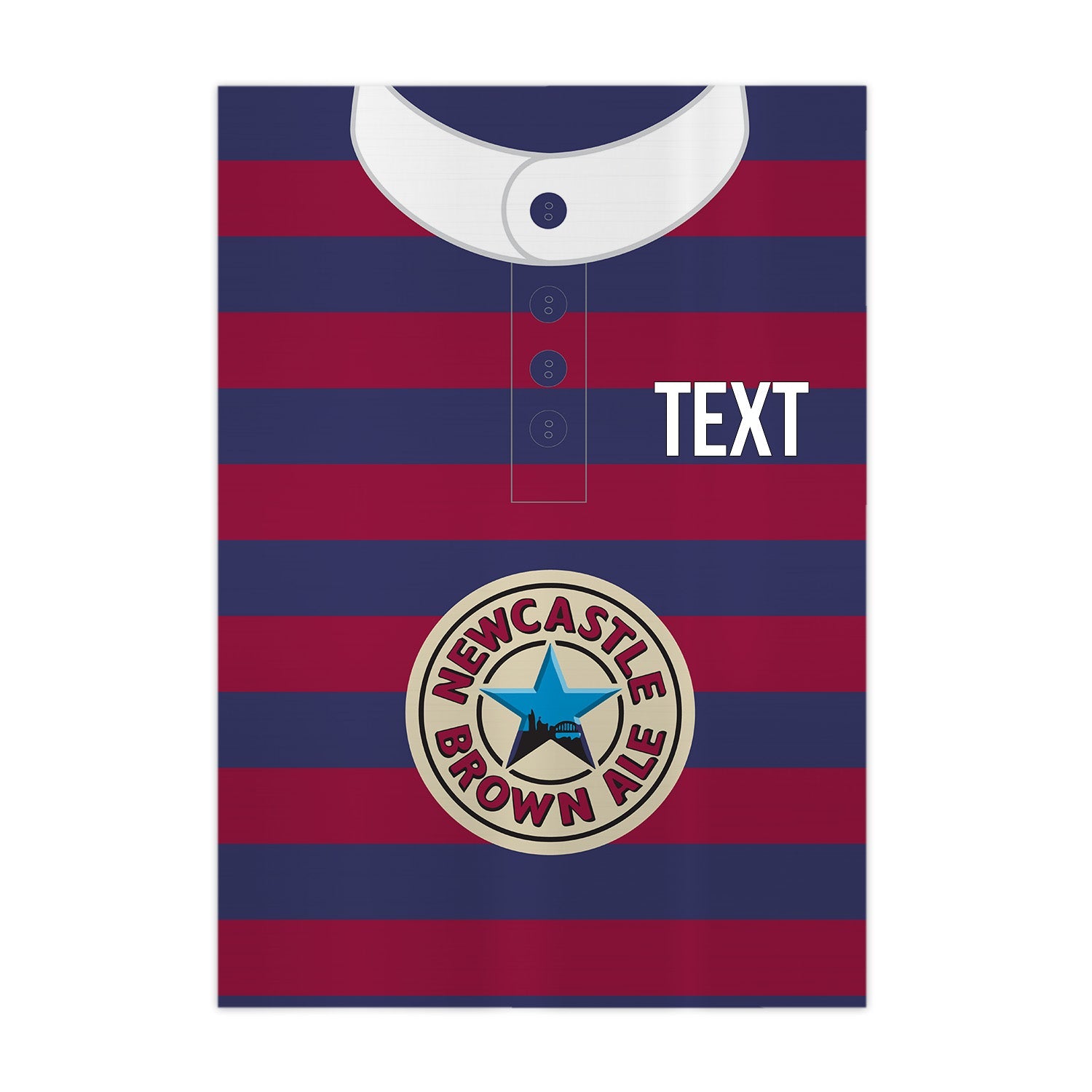 Personalised Newcastle 1996 Away Shirt - A4 Metal Sign Plaque