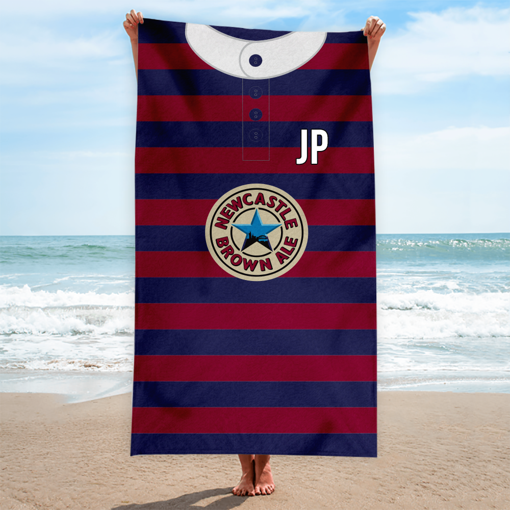 Newcastle - 1996 - Away Shirt - Personalised Vintage Beach Towel