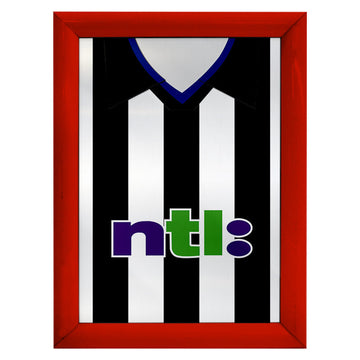 Personalised Newcastle - 2001 Home Shirt - A4 Metal Sign Plaque - Frame Options Available