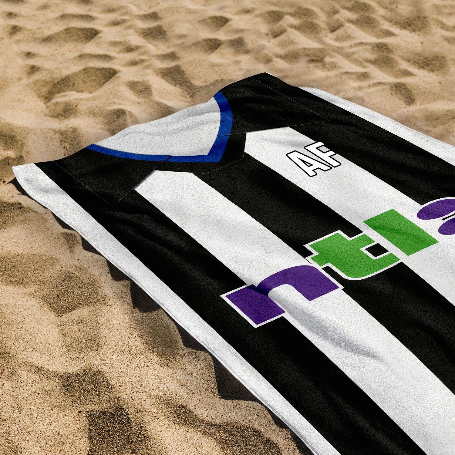 Newcastle - 2001- Home Shirt - Personalised Vintage Beach Towel