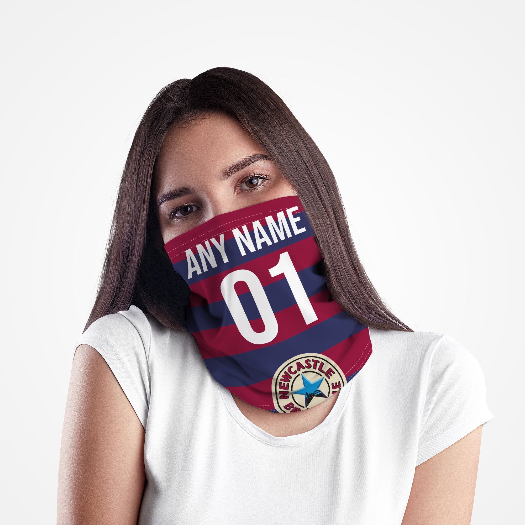 Newcastle 1996 Away - Personalised Retro Football Snood