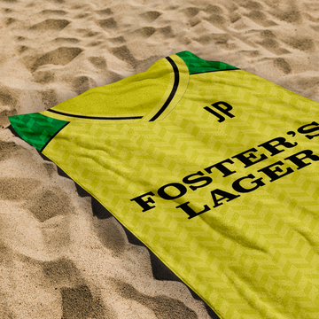 Norwich - 1986 - Home  Shirt - Personalised Retro Lightweight, Microfibre Beach Towel - 150cm x 75cm