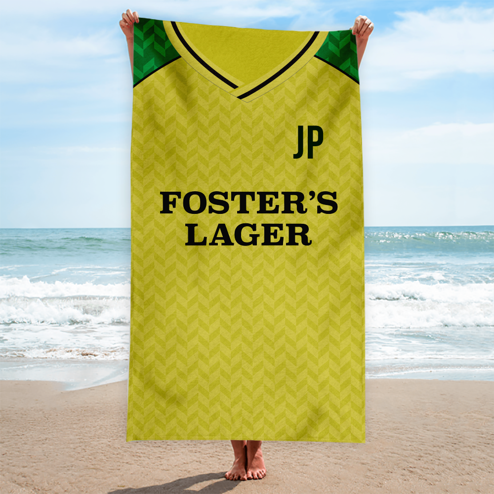 Norwich - 1986 - Home  Shirt - Personalised Vintage Beach Towel