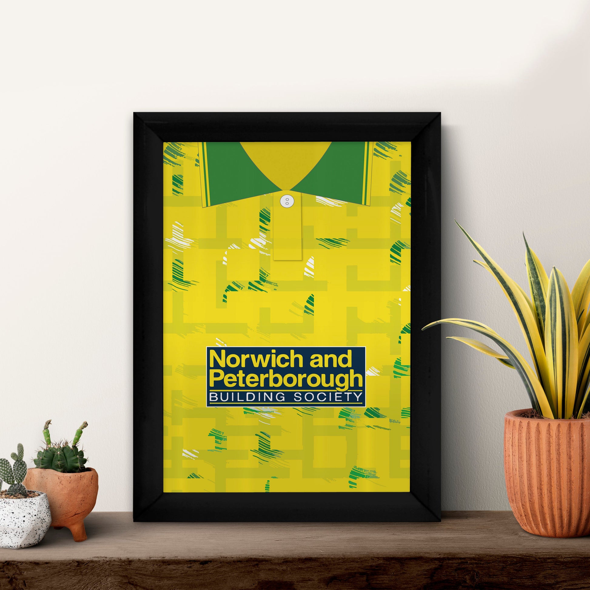 Personalised Norwich - 1994 Home Shirt - A4 Metal Sign Plaque 