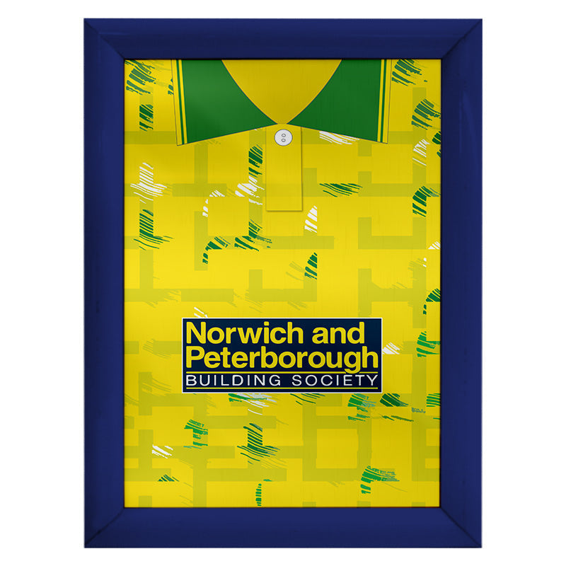 Personalised Norwich - 1994 Home Shirt - A4 Metal Sign Plaque 