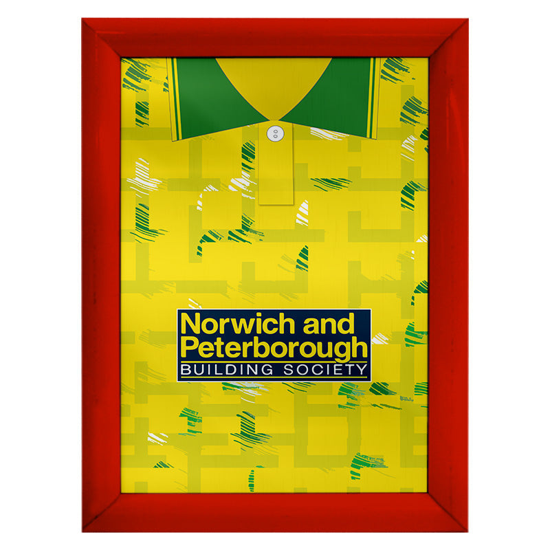 Personalised Norwich - 1994 Home Shirt - A4 Metal Sign Plaque 