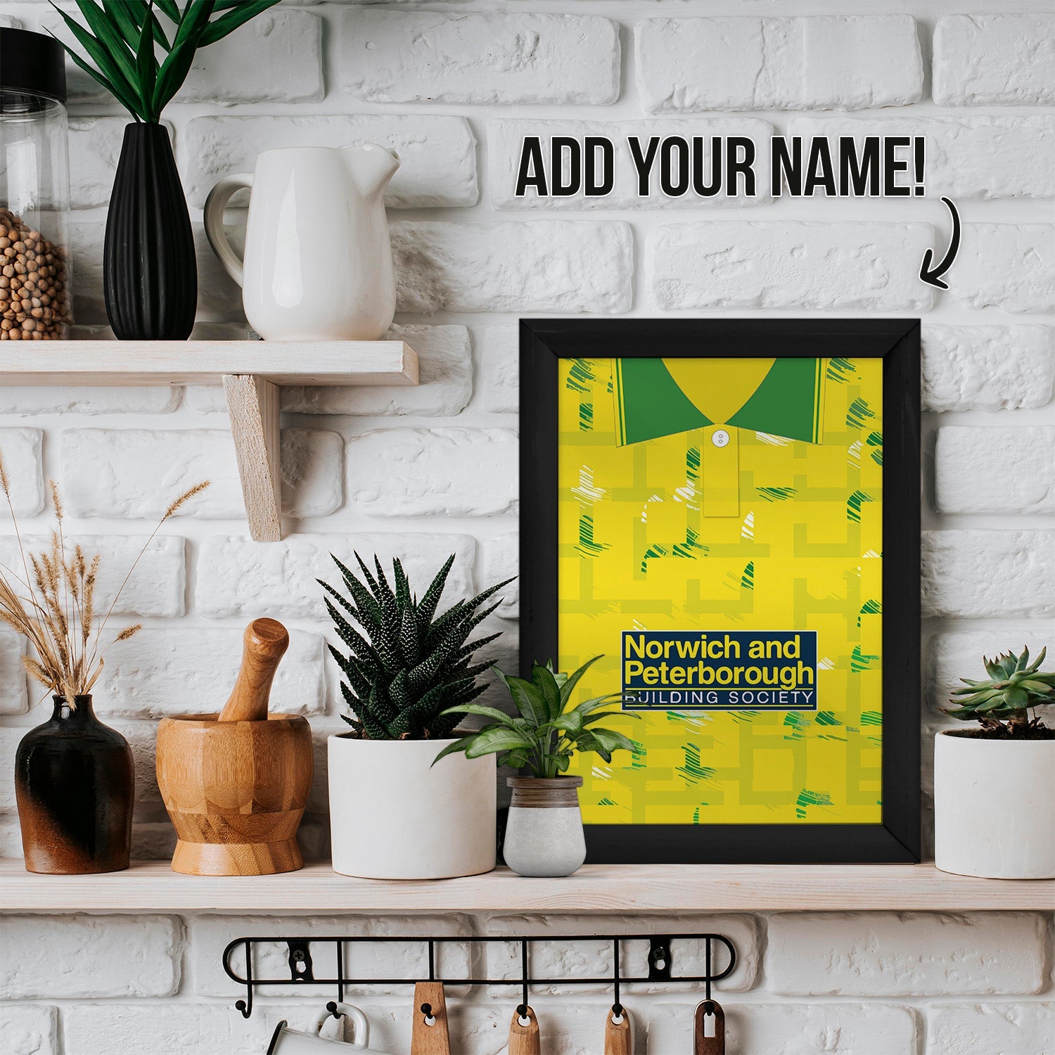 Personalised Norwich - 1994 Home Shirt - A4 Metal Sign Plaque 