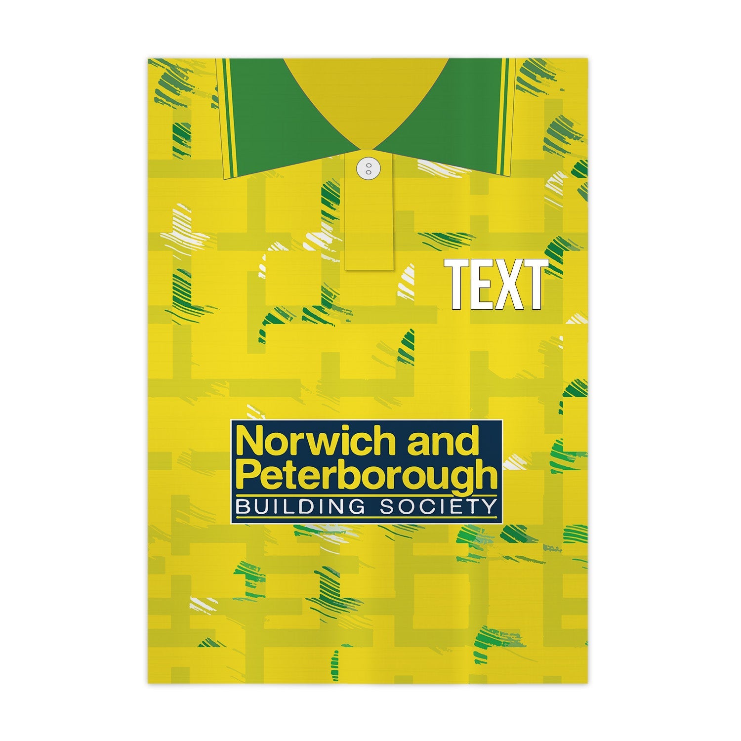 Personalised Norwich - 1994 Home Shirt - A4 Metal Sign Plaque 