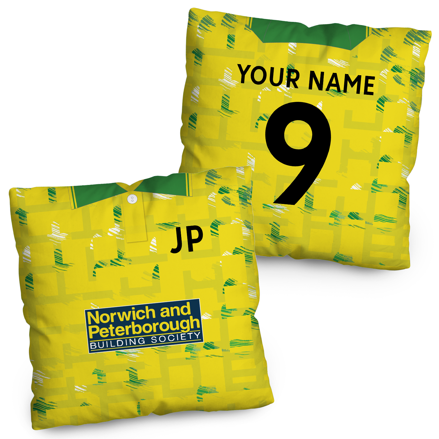 Norwich - 1994 Home Shirt - 45cm or 61cm Retro Cushion