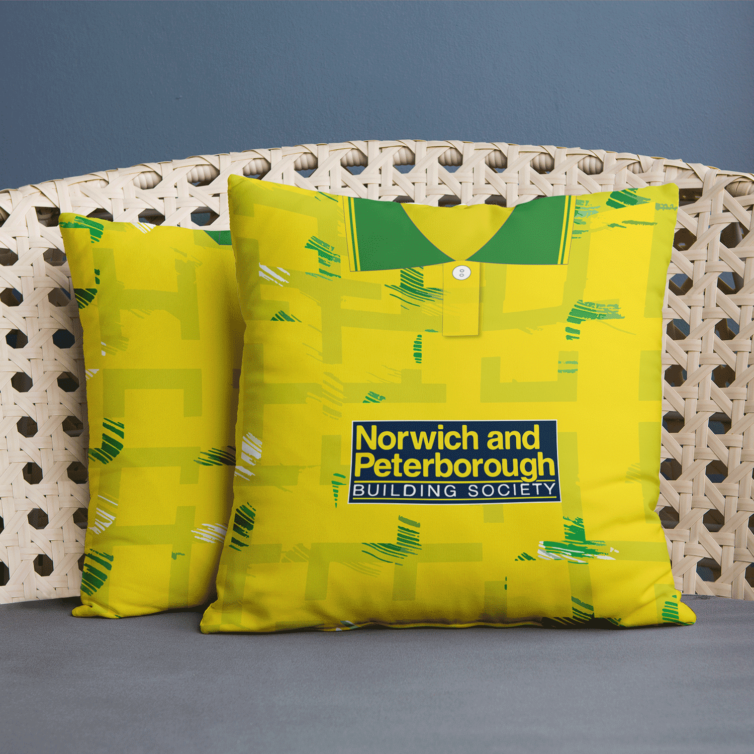 Norwich - 1994 Home Shirt - 45cm or 61cm Retro Cushion