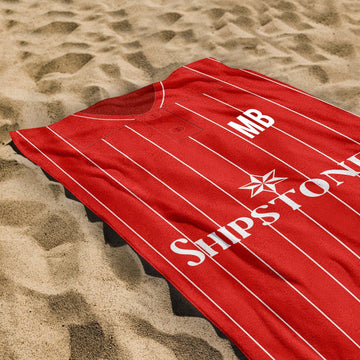 Nottingham - 1992 Home Shirt - Personalised Retro Lightweight, Microfibre Beach Towel - 150cm x 75cm