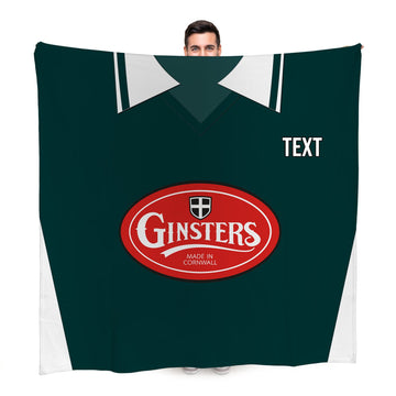 Plymouth Retro 2003 Home Shirt - Personalised Retro Fleece Blanket 150cm X 150cm