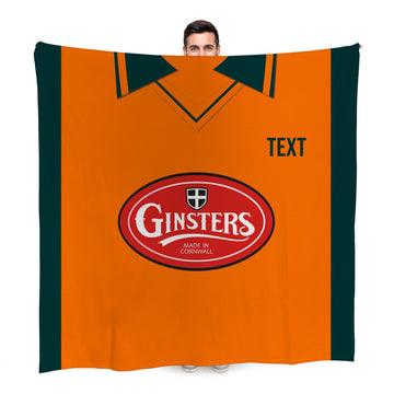 Plymouth Retro 2004 Away Shirt - Personalised Retro Fleece Blanket 150cm X 150cm