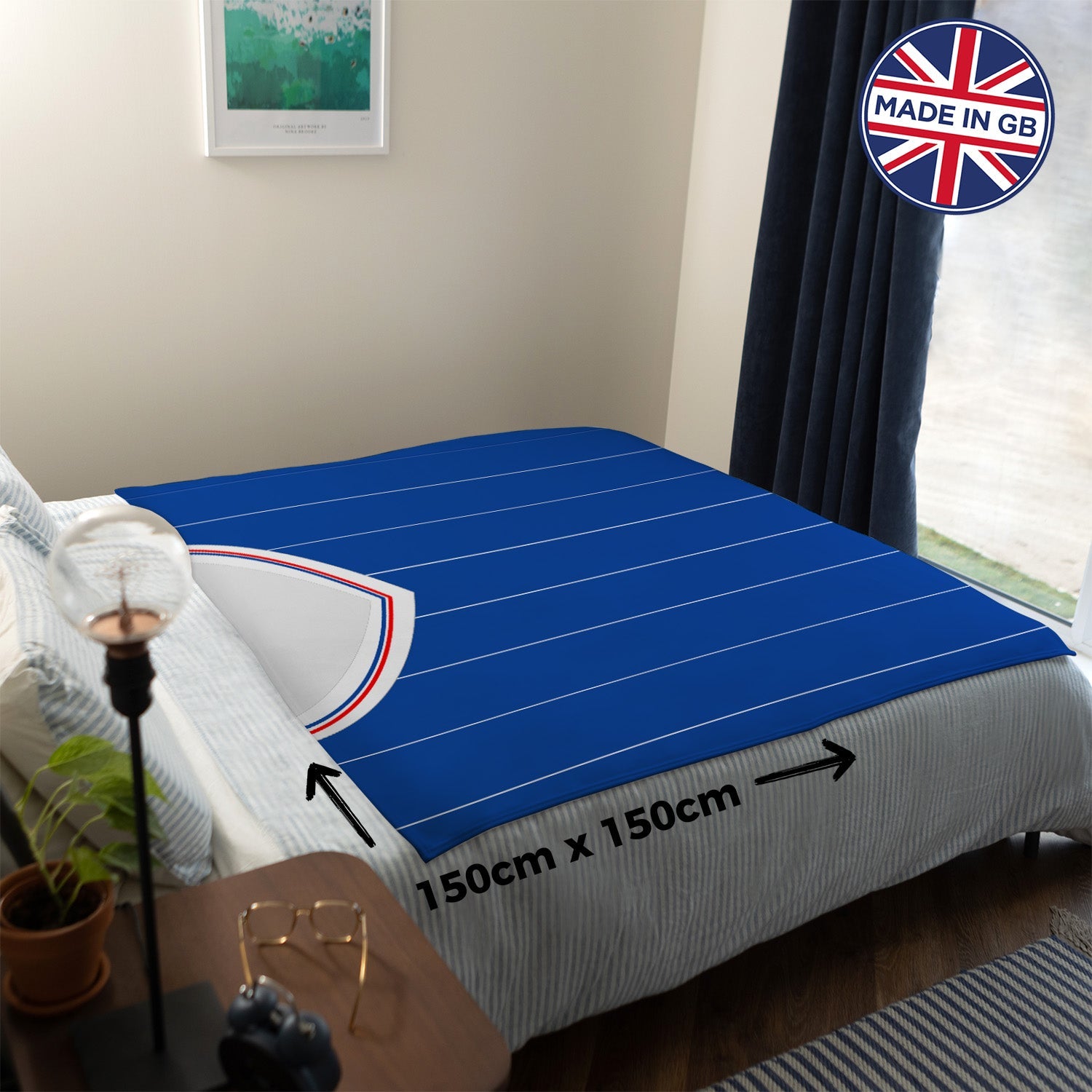 Rangers - 1984 Home Shirt - Personalised Retro Fleece Blanket