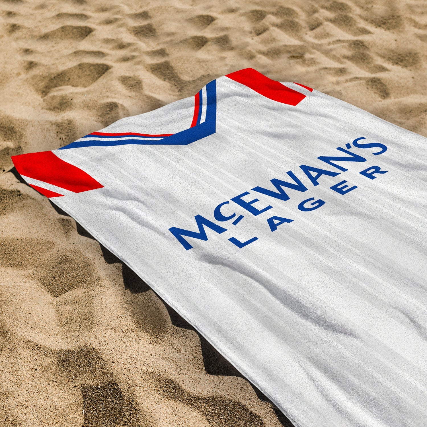 Rangers - 1992 Away Shirt - Personalised Retro Beach Towel - 150cm x 75cm