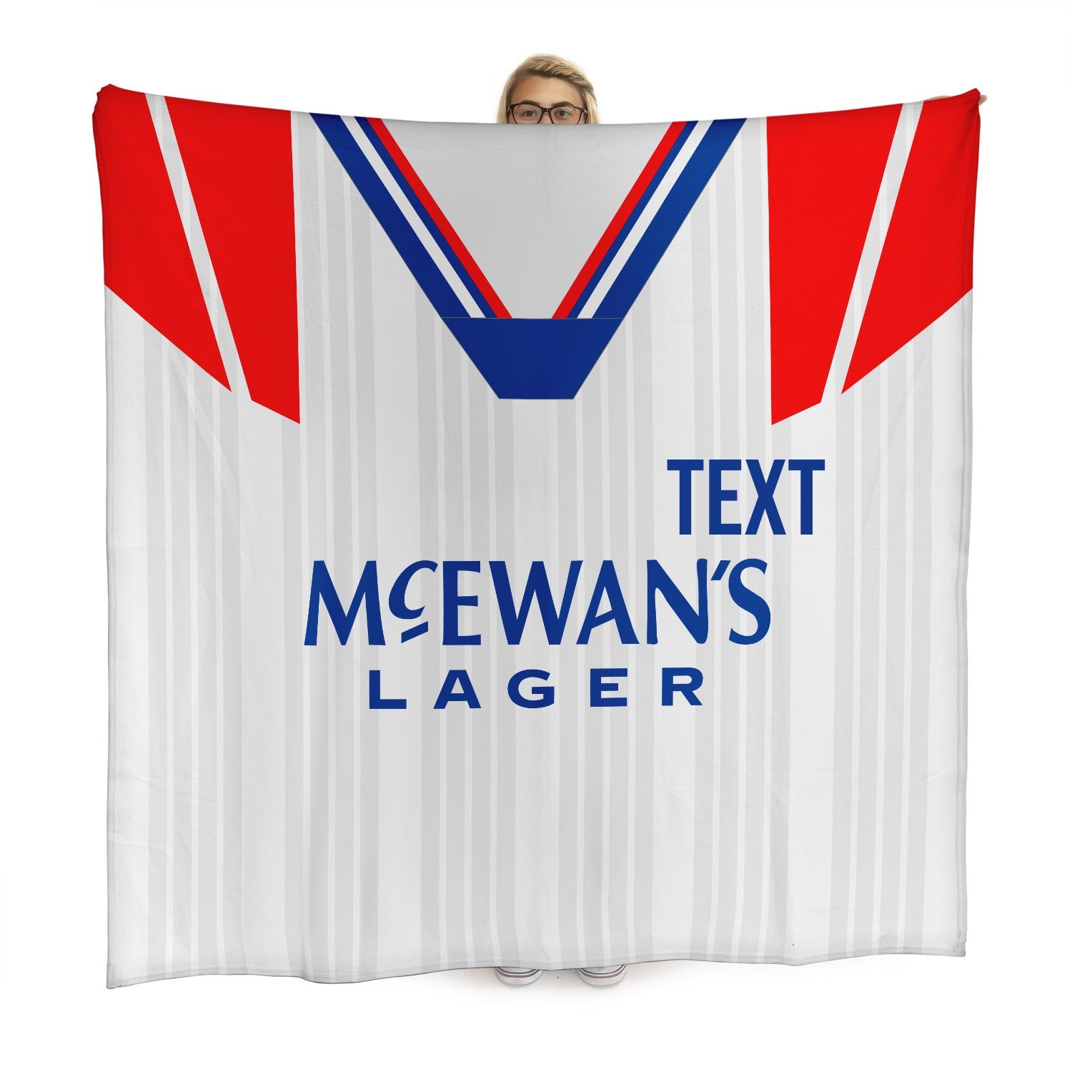 Rangers - 1992 Away Shirt - Personalised Retro Fleece Blanket