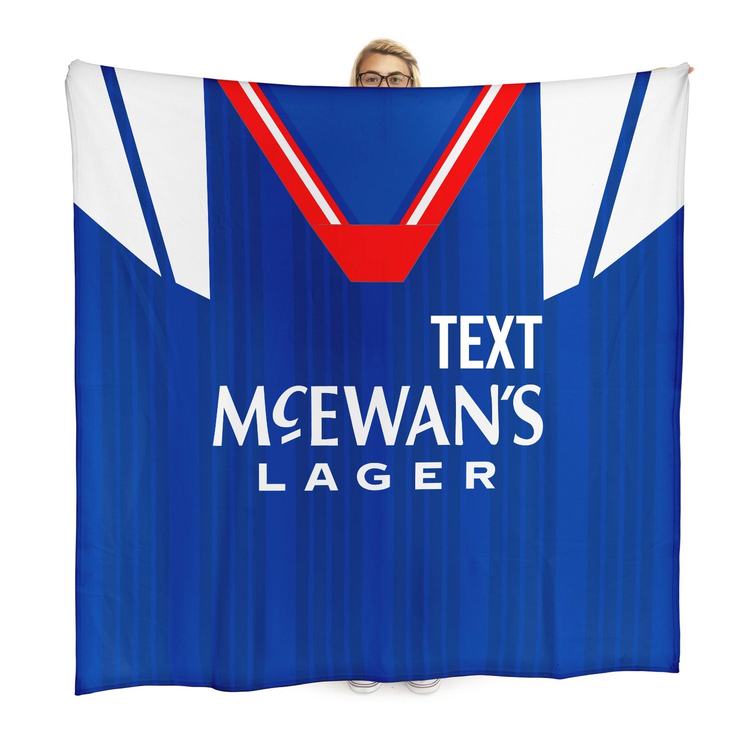 Rangers - 1992 Home Shirt - Personalised Retro Fleece Blanket