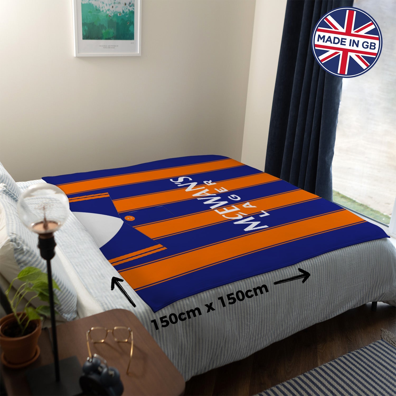 Rangers - 1993 Away Shirt - Personalised Retro Fleece Blanket