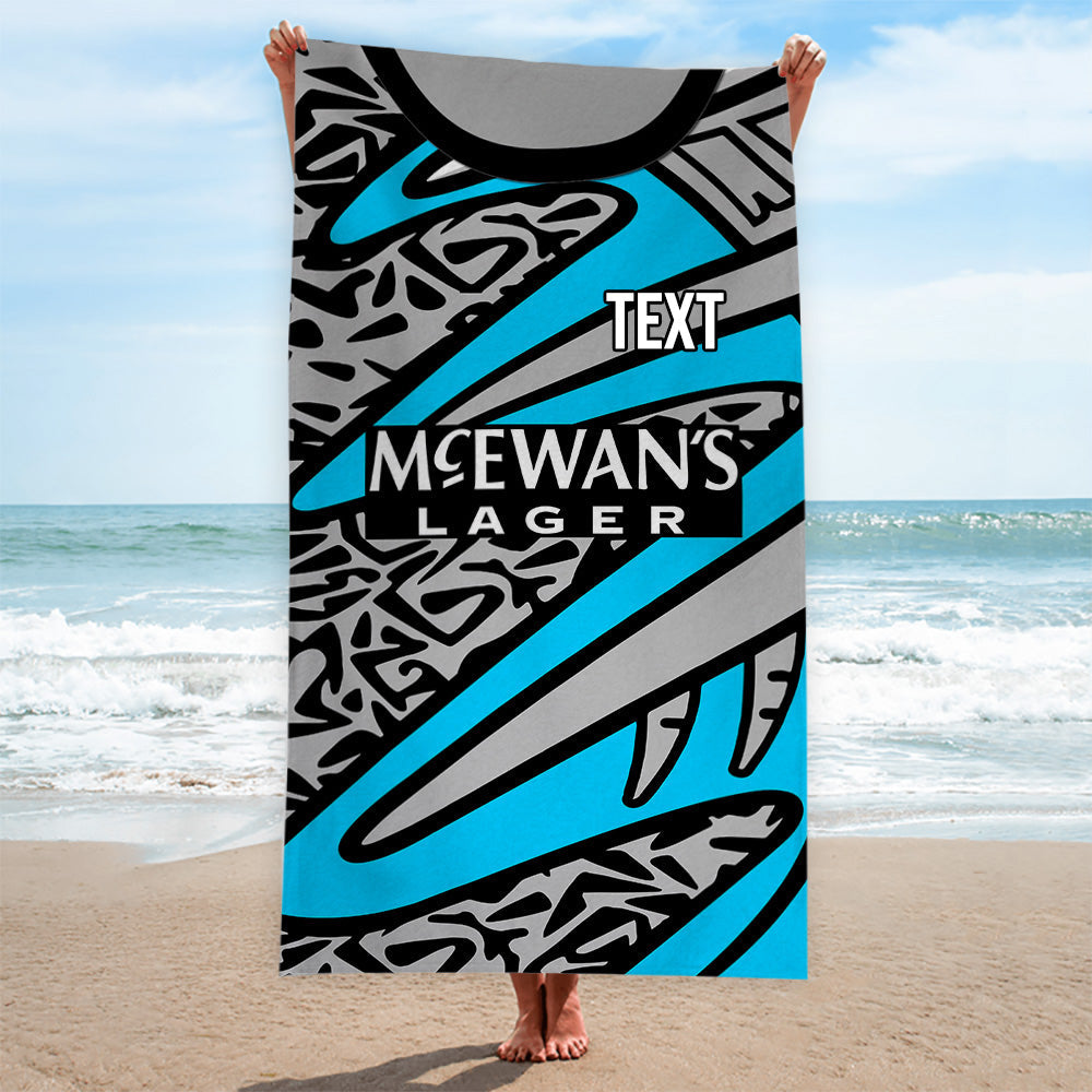 Rangers - 1995 GK Shirt - Personalised Retro Beach Towel - 150cm x 75cm