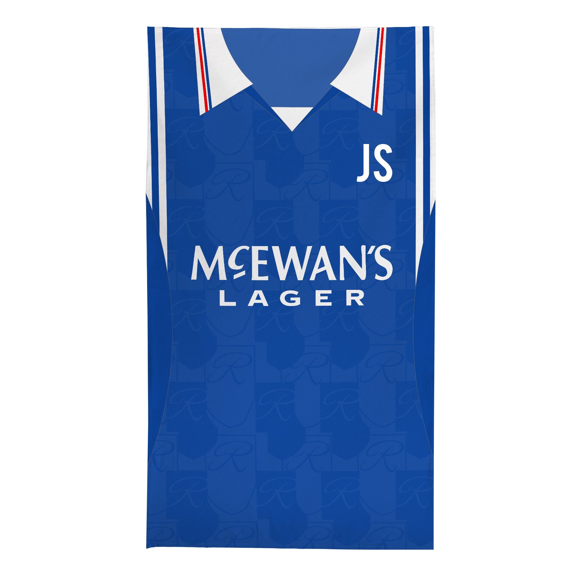 Rangers - 1996 Home Shirt - Personalised Retro Beach Towel