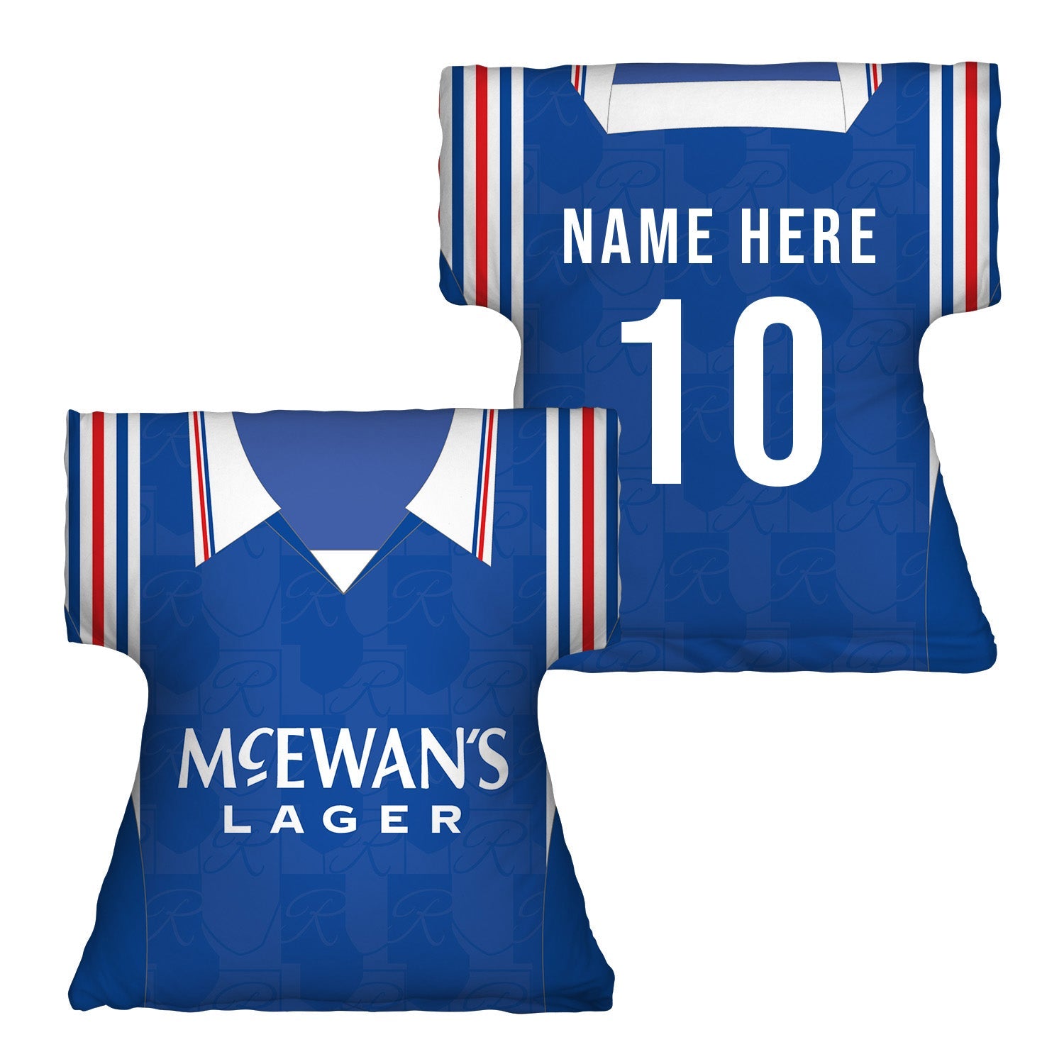 Rangers - 1996 Home Shirt - Personalised Retro Shirt Cushion