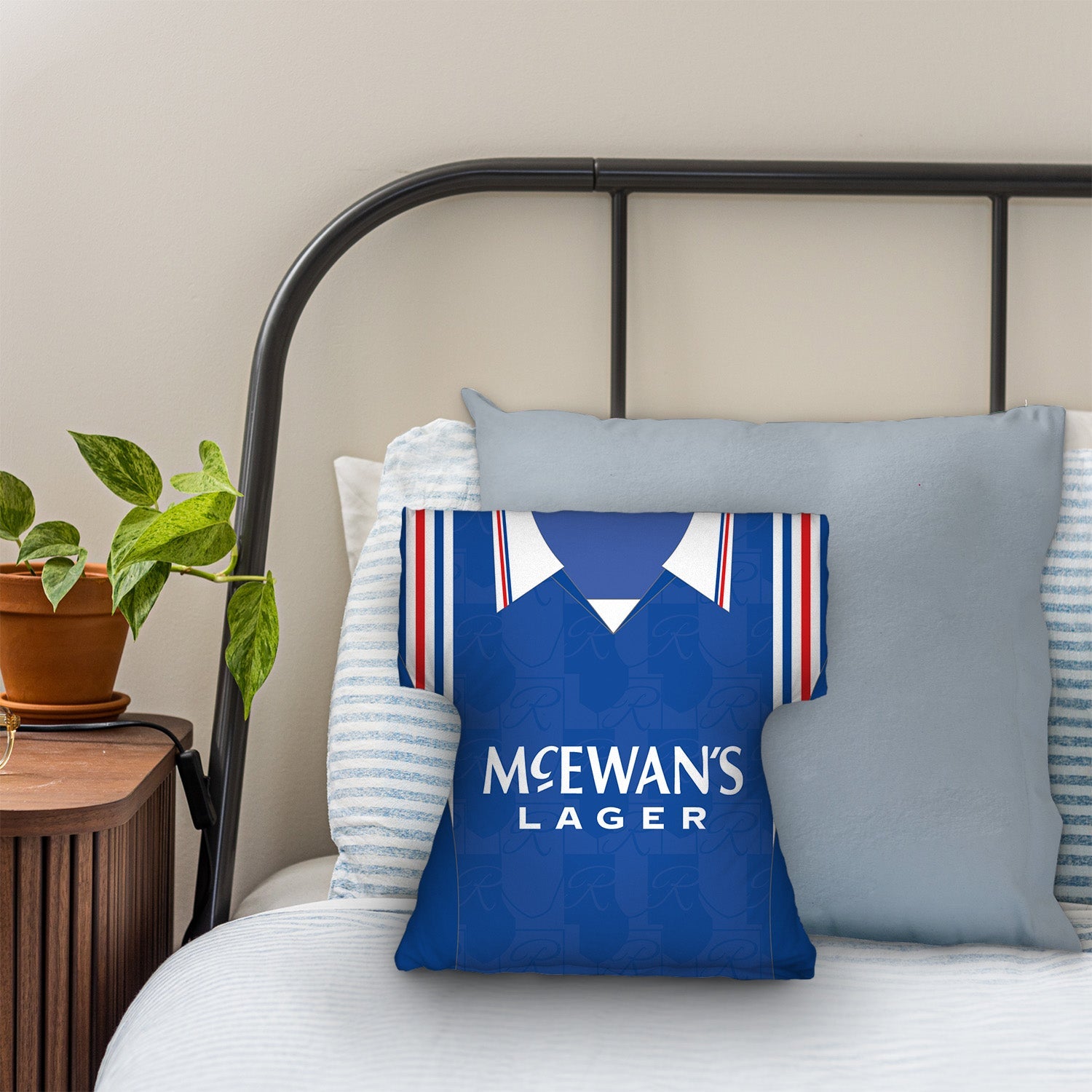 Rangers - 1996 Home Shirt - Personalised Retro Shirt Cushion