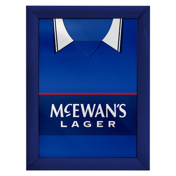 Personalised Rangers - 1998 Home Shirt - A4 Metal Sign Plaque - Frame Options Available