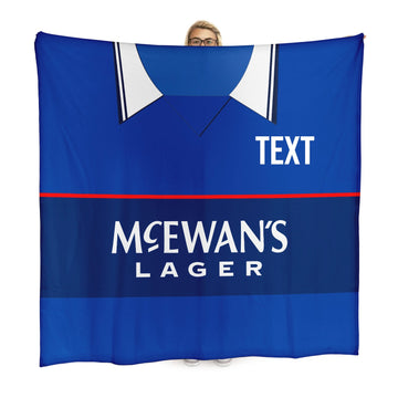 Rangers - 1998 Home Shirt - Personalised Retro Fleece Blanket