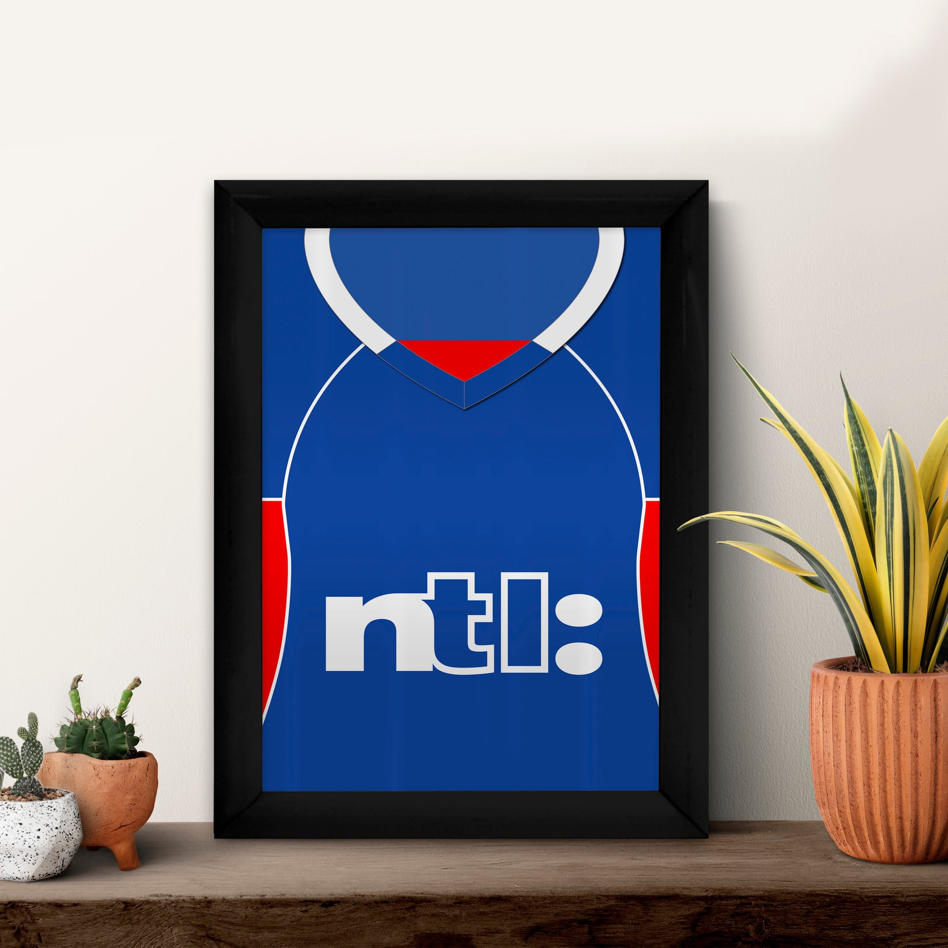 Personalised Ranger - 2001 Home Shirt - A4 Metal Sign Plaque