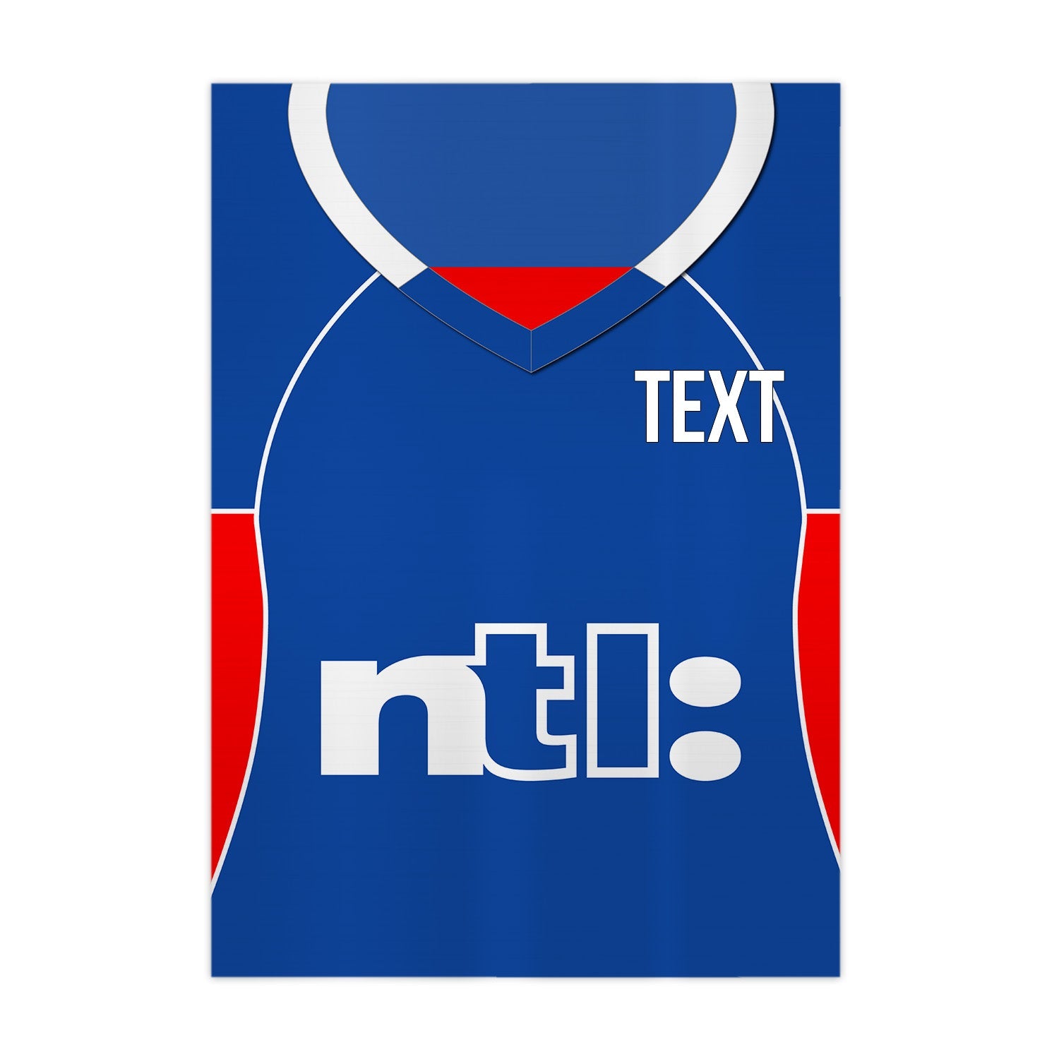 Personalised Ranger - 2001 Home Shirt - A4 Metal Sign Plaque