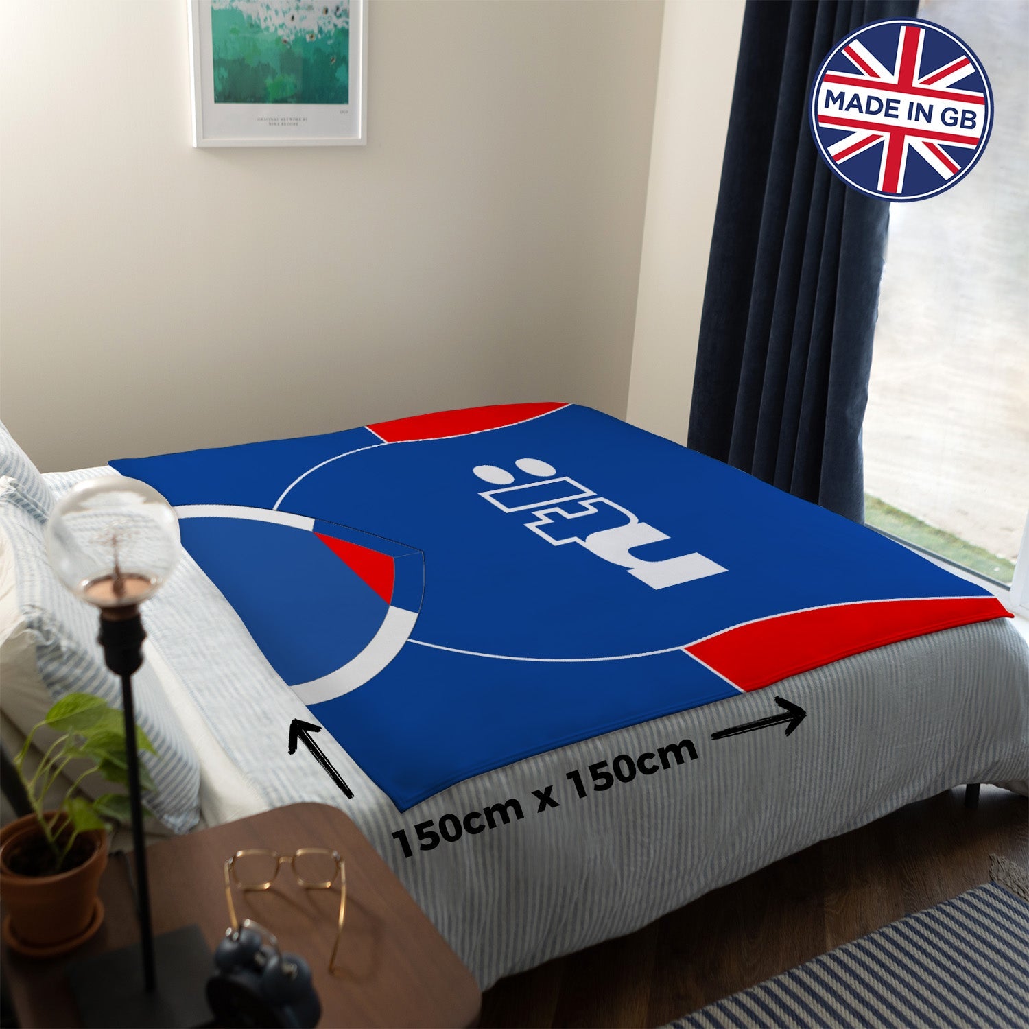 Rangers - 2001 Home Shirt - Personalised Retro Fleece Blanket