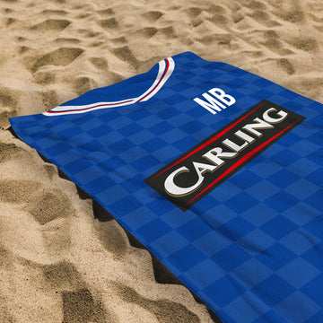 Rangers - 2009 Home Shirt - Personalised Retro Beach Towel