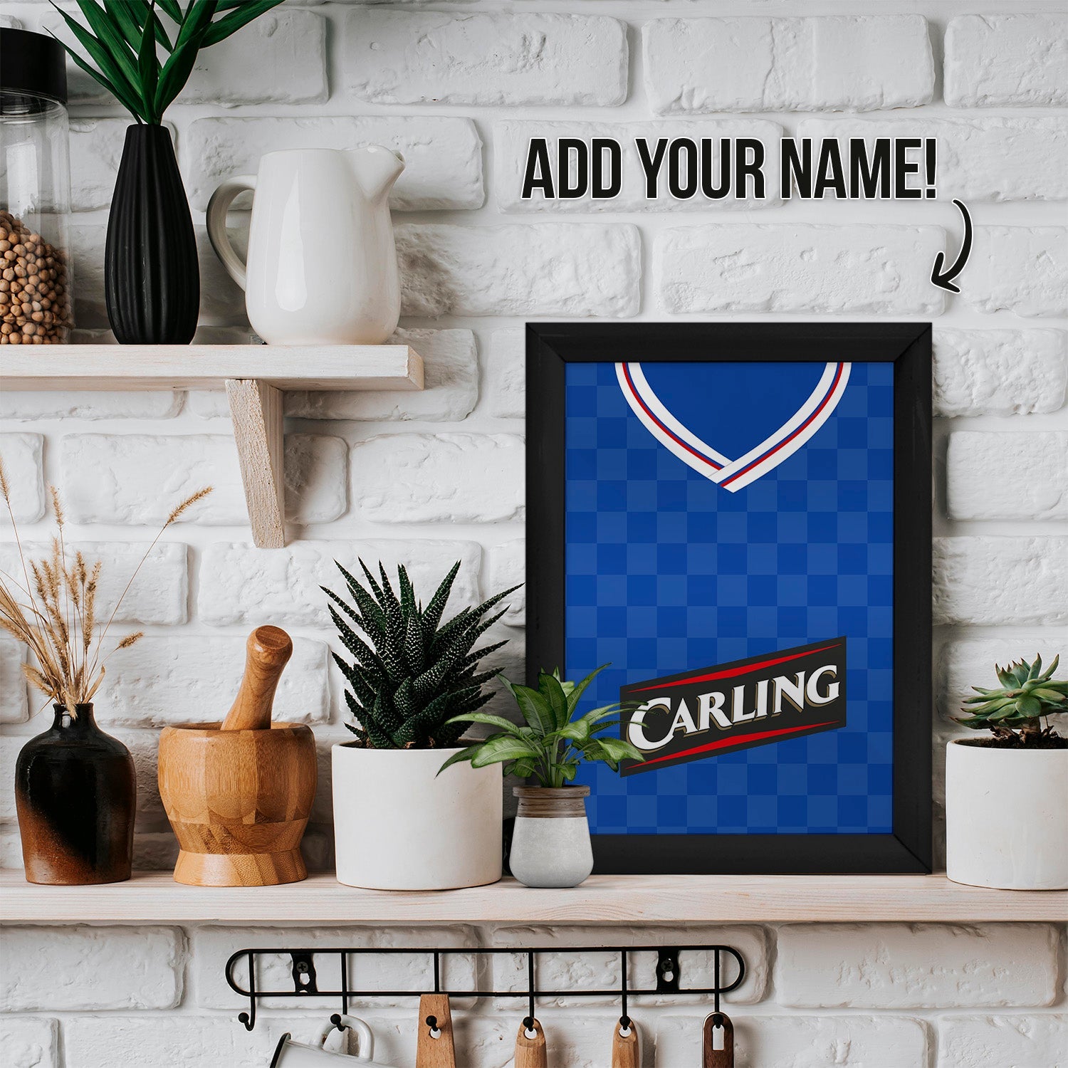 Personalised Ranger - 2009 Home Shirt - A4 Metal Sign Plaque