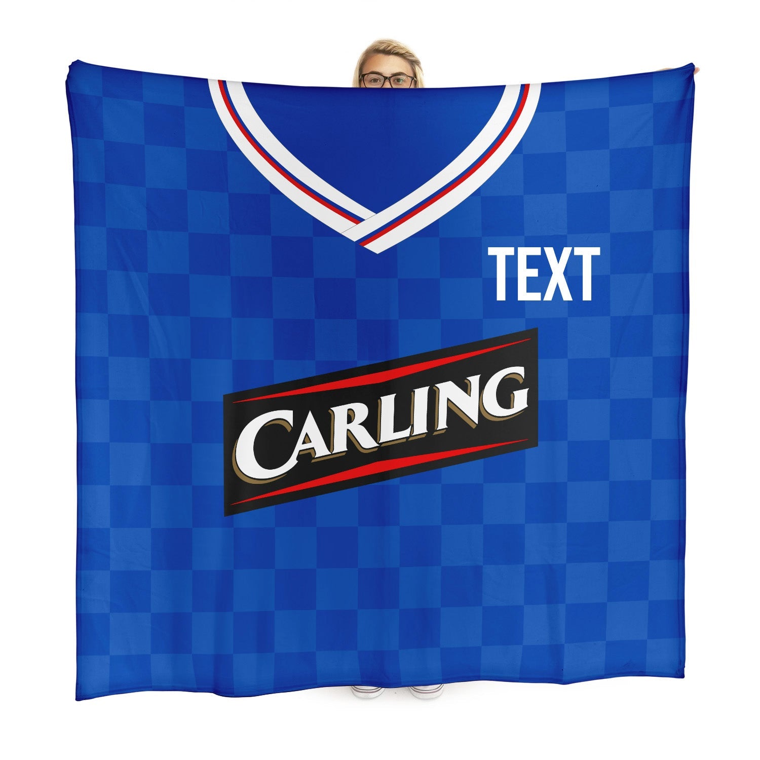 Rangers - 2009 Home Shirt - Personalised Retro Fleece Blanket