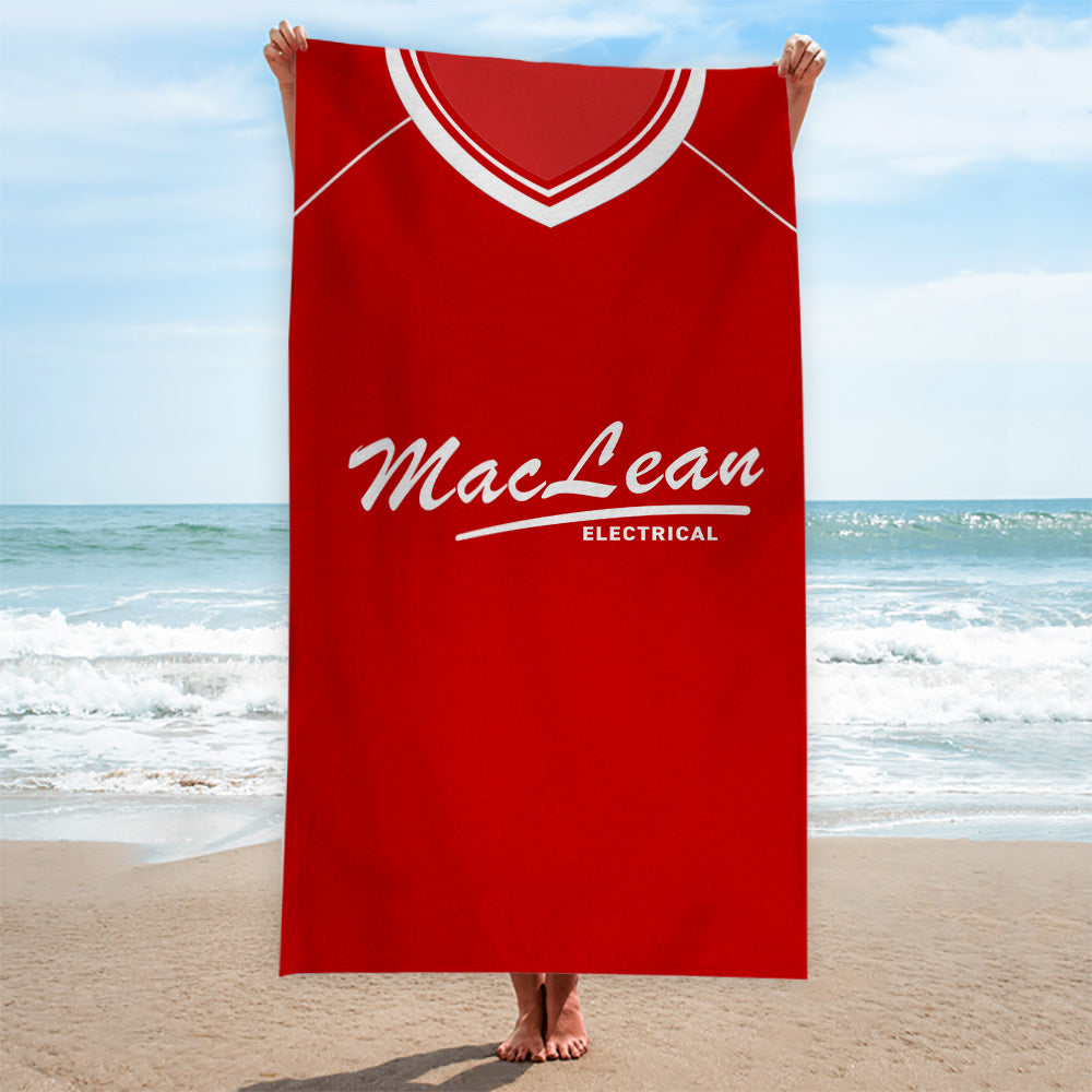 Ross County 2000 Away Shirt - Personalised Lightweight, Microfibre Retro Beach Towel